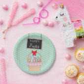 Niedliche Osterkörbe und Pastelleier Pappteller (Party)