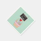 Niedliche Osterkörbe und Pastelleier Serviette (Ecke)