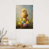 Niedliche Ostermalerei Poster (Küche)