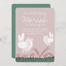 Niedliche Ostern 1. Geburtstag Handgezeichnet Einladung