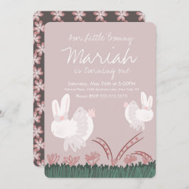 Niedliche Ostern 1. Geburtstag Handgezeichnet Einladung