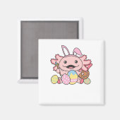 Niedliche Ostern Axolotl mit Ostern-Eiern als Oste Magnet (Vorderseite/Rückseite)