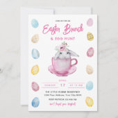 Niedliche Ostern Brunch & Egg Hunt Einladung (Vorderseite)