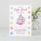 Niedliche Ostern Brunch & Egg Hunt Einladung (Stehend Vorderseite)