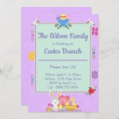 Niedliche OsterParty Einladung (Vorne/Hinten)