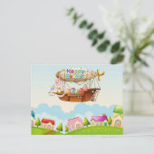 Niedliche Osterpostkarte Postkarte (Stehend Vorderseite)