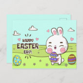 Niedliche Osterpostkarte Postkarte (Vorne/Hinten)
