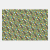 NIEDLICHE OSTERRABBITS, EIER, EIER UND SCHOKOLADEN GESCHENKPAPIER SET (Vorderseite 3)