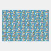 NIEDLICHE OSTERRABBITS, EIER, EIER UND SCHOKOLADEN GESCHENKPAPIER SET (Vorderseite 2)