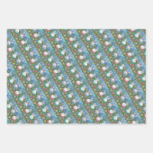 NIEDLICHE OSTERRABBITS, EIER, EIER UND SCHOKOLADEN GESCHENKPAPIER SET (Vorderseite)