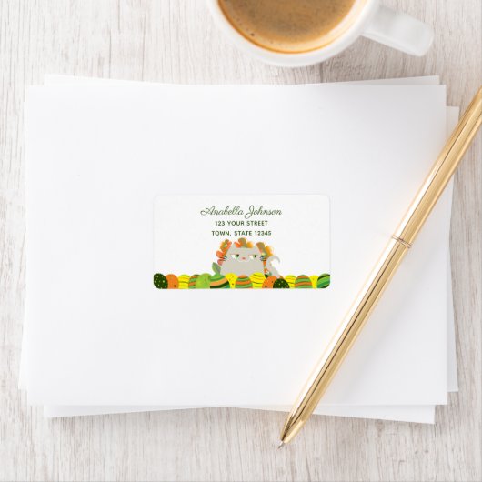 Niedliche Osterrückgabe Adressaufkleber (Insitu)