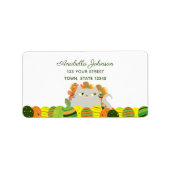 Niedliche Osterrückgabe Adressaufkleber (Vorne)