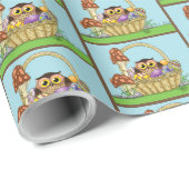 Niedliche Osterschale Geschenkpapier (Rolleneckpunkt)