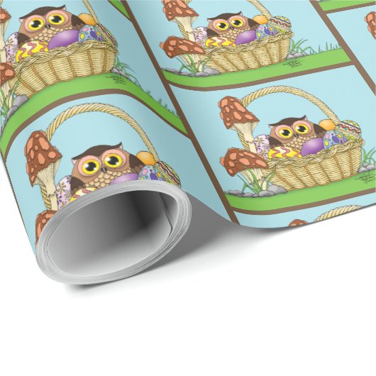 Niedliche Osterschale Geschenkpapier (Rolleneckpunkt)