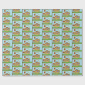 Niedliche Osterschale Geschenkpapier (Flach)