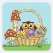 Niedliche Osterschale Quadratischer Aufkleber (Vorderseite)