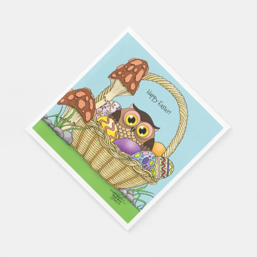 Niedliche Osterschale Serviette (Ecke)