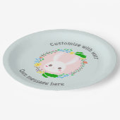 Niedliche Ostersonnenwand Blume Gewohnt Pappteller (Schrägansicht)