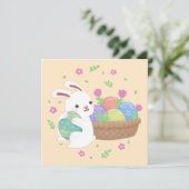 Niedliche Ostersonnige Illustration Einladung (Stehend Vorderseite)