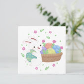Niedliche Ostersonnige Illustration Einladung (Stehend Vorderseite)