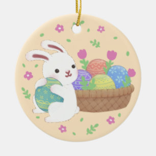 Niedliche Ostersonnige Illustration Keramik Ornament