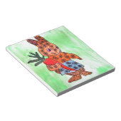 Niedliche Ostersonnige Illustration mit Orangenkar Notizblock (angewinkelt)