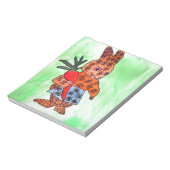 Niedliche Ostersonnige Illustration mit Orangenkar Notizblock (Rotiert)
