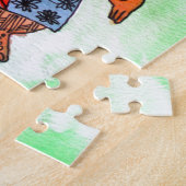 Niedliche Ostersonnige Illustration mit Orangenkar Puzzle (Seite)