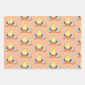 Niedliche Osterstreifen-Papierblätter für Kick-Mus Geschenkpapier Set (Vorderseite 3)