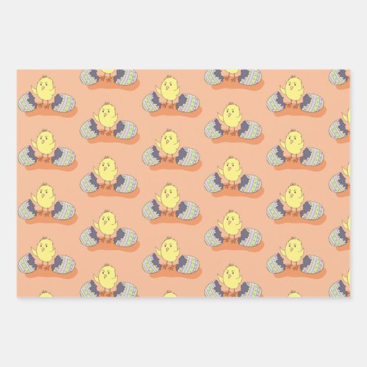 Niedliche Osterstreifen-Papierblätter für Kick-Mus Geschenkpapier Set (Vorderseite 3)