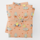 Niedliche Osterstreifen-Papierblätter für Kick-Mus Geschenkpapier Set (Beispiel)
