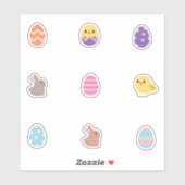 Niedliche Osterthematische Aufkleber (Blatt)