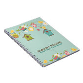 Niedliche Ostervögel, Vogelfutter und Eier Notizblock (Rechte Seite)