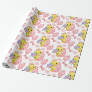 NIEDLICHE OSTKÜCHE MIT PINKENEIERN GESCHENKPAPIER