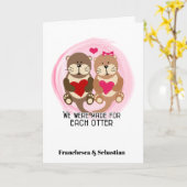 Niedliche Otter am Valentinstag Karte (Gelbe Blume)