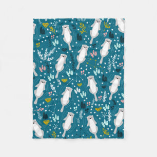 Niedliche Otter-Decken Fleecedecke