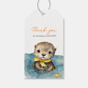 Niedliche Otter Gender Neutral Baby Dusche Vielen  Geschenkanhänger