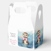 Niedliche Otter Girl Babydusche Geschenkschachtel (Geöffnet)