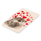 Niedliche Otter Hearts senden Liebe Tier Magnet (Linke Seite)