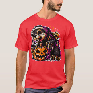 Niedliche Otter-Hexe-Halloween Jungen Frauen 1 T-Shirt