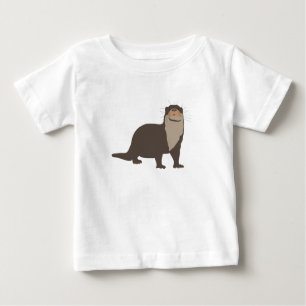 Niedliche Otter-Illustration Baby T-shirt