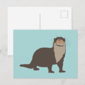 Niedliche Otter-Illustration Feiertagspostkarte (Vorne/Hinten)