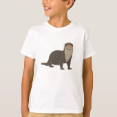 Niedliche Otter-Illustration T-Shirt (Vorderseite)