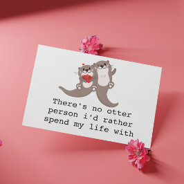 Niedliche Otter-Liebe-Karte für Husband/Ehefrau/si Feiertagskarte