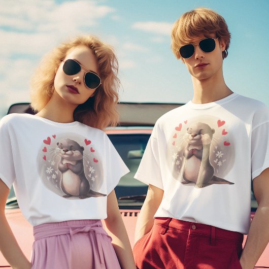 niedliche Otter-Liebe T-Shirt