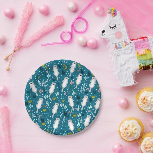 Niedliche Otter-Papiere-Teller Pappteller (Party)