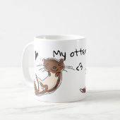 Niedliche Otter-Tasse Kaffeetasse (Vorderseite Links)