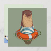 Niedliche Otter-Urlaubskarte Feiertagskarte (Vorne/Hinten)