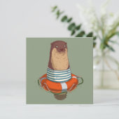 Niedliche Otter-Urlaubskarte Feiertagskarte (Stehend Vorderseite)