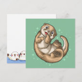 Niedliche Otter-Urlaubskarte Feiertagskarte (Vorne/Hinten)